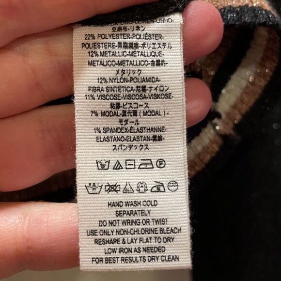 Free People Rose Gold Dust Plunging V sweater - Picture 6 of 9